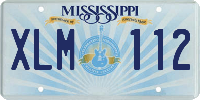 MS license plate XLM112