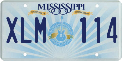 MS license plate XLM114