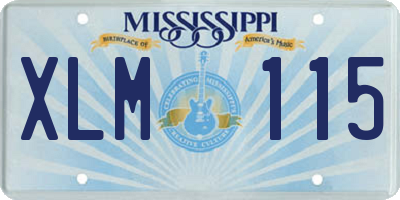 MS license plate XLM115