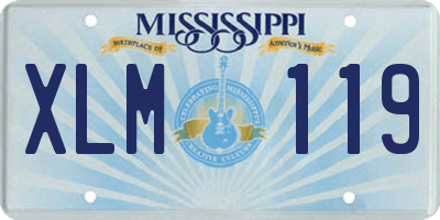 MS license plate XLM119