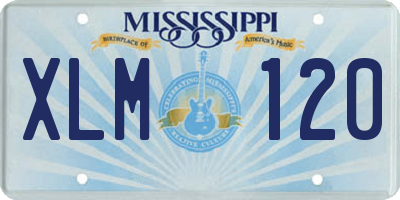 MS license plate XLM120