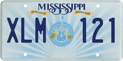 MS license plate XLM121