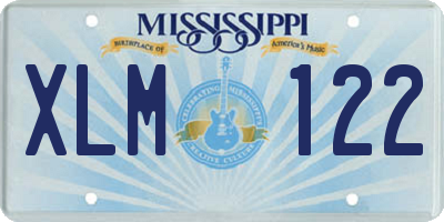 MS license plate XLM122