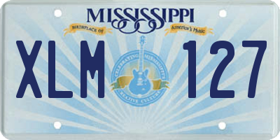MS license plate XLM127