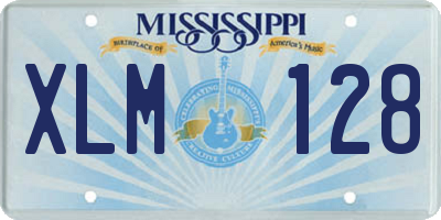 MS license plate XLM128