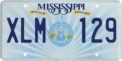 MS license plate XLM129