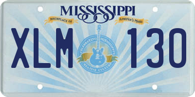 MS license plate XLM130