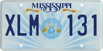 MS license plate XLM131