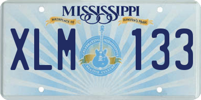 MS license plate XLM133