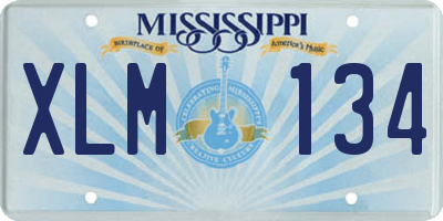 MS license plate XLM134