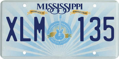 MS license plate XLM135