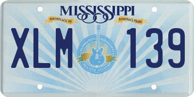 MS license plate XLM139