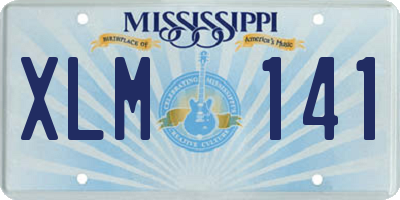 MS license plate XLM141