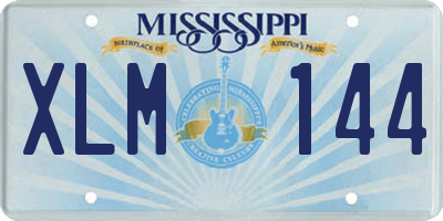 MS license plate XLM144