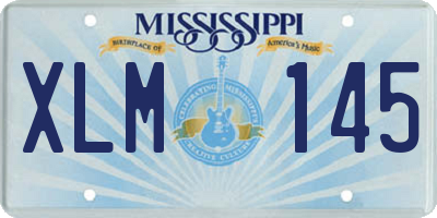 MS license plate XLM145