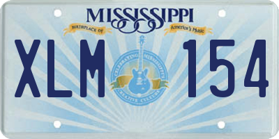 MS license plate XLM154