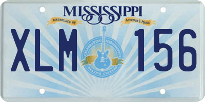 MS license plate XLM156