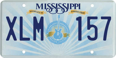 MS license plate XLM157
