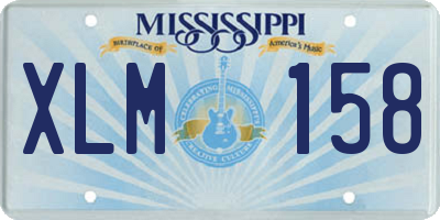 MS license plate XLM158