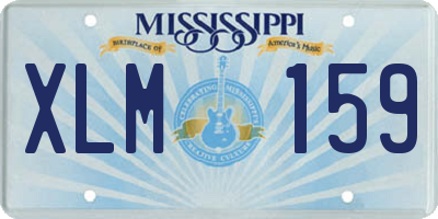 MS license plate XLM159