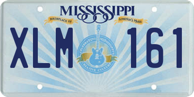 MS license plate XLM161