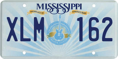 MS license plate XLM162