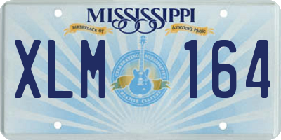 MS license plate XLM164
