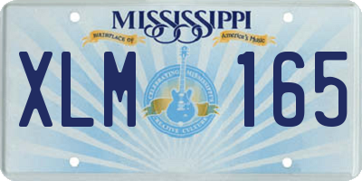 MS license plate XLM165