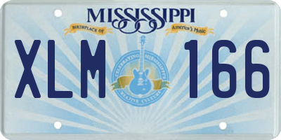 MS license plate XLM166