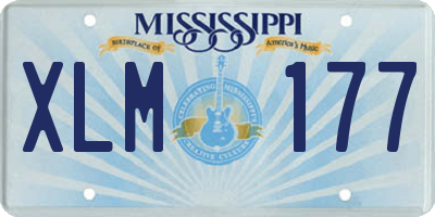 MS license plate XLM177