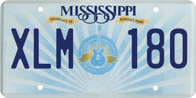 MS license plate XLM180