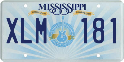 MS license plate XLM181