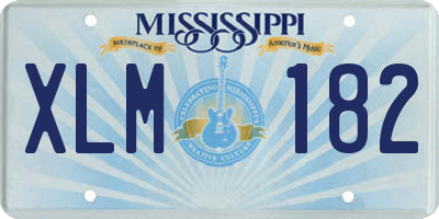 MS license plate XLM182