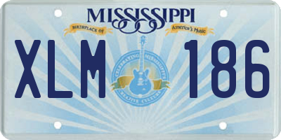 MS license plate XLM186