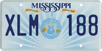 MS license plate XLM188