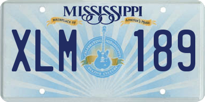 MS license plate XLM189