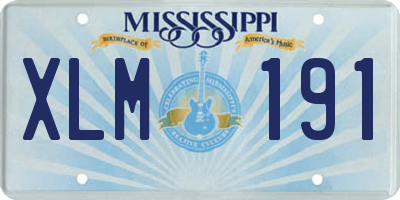 MS license plate XLM191