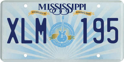 MS license plate XLM195