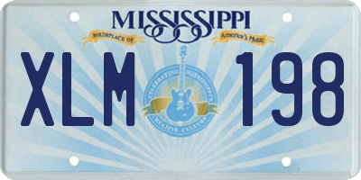 MS license plate XLM198