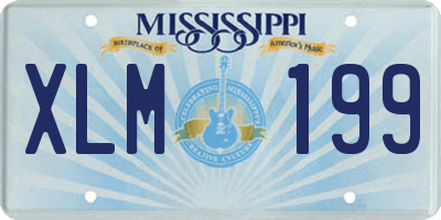 MS license plate XLM199