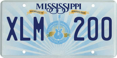 MS license plate XLM200