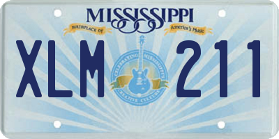 MS license plate XLM211
