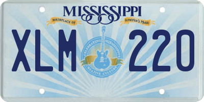 MS license plate XLM220