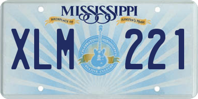 MS license plate XLM221