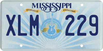 MS license plate XLM229