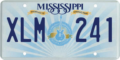 MS license plate XLM241