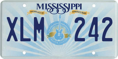 MS license plate XLM242