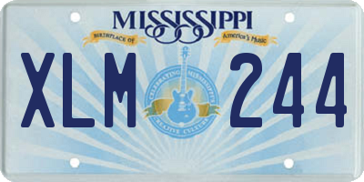 MS license plate XLM244