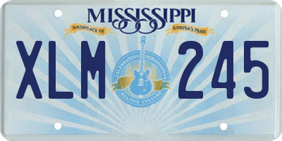 MS license plate XLM245
