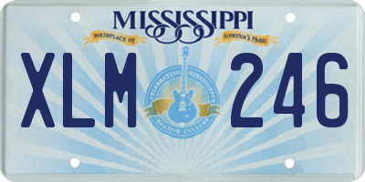 MS license plate XLM246